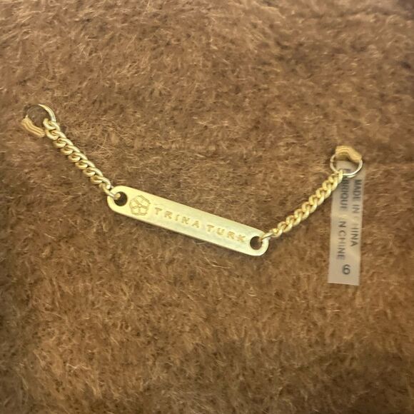 Trina Turk Nancy Double Breasted Peacoat Alpaca Wool Brown Oversized Coat - Picture 5 of 10